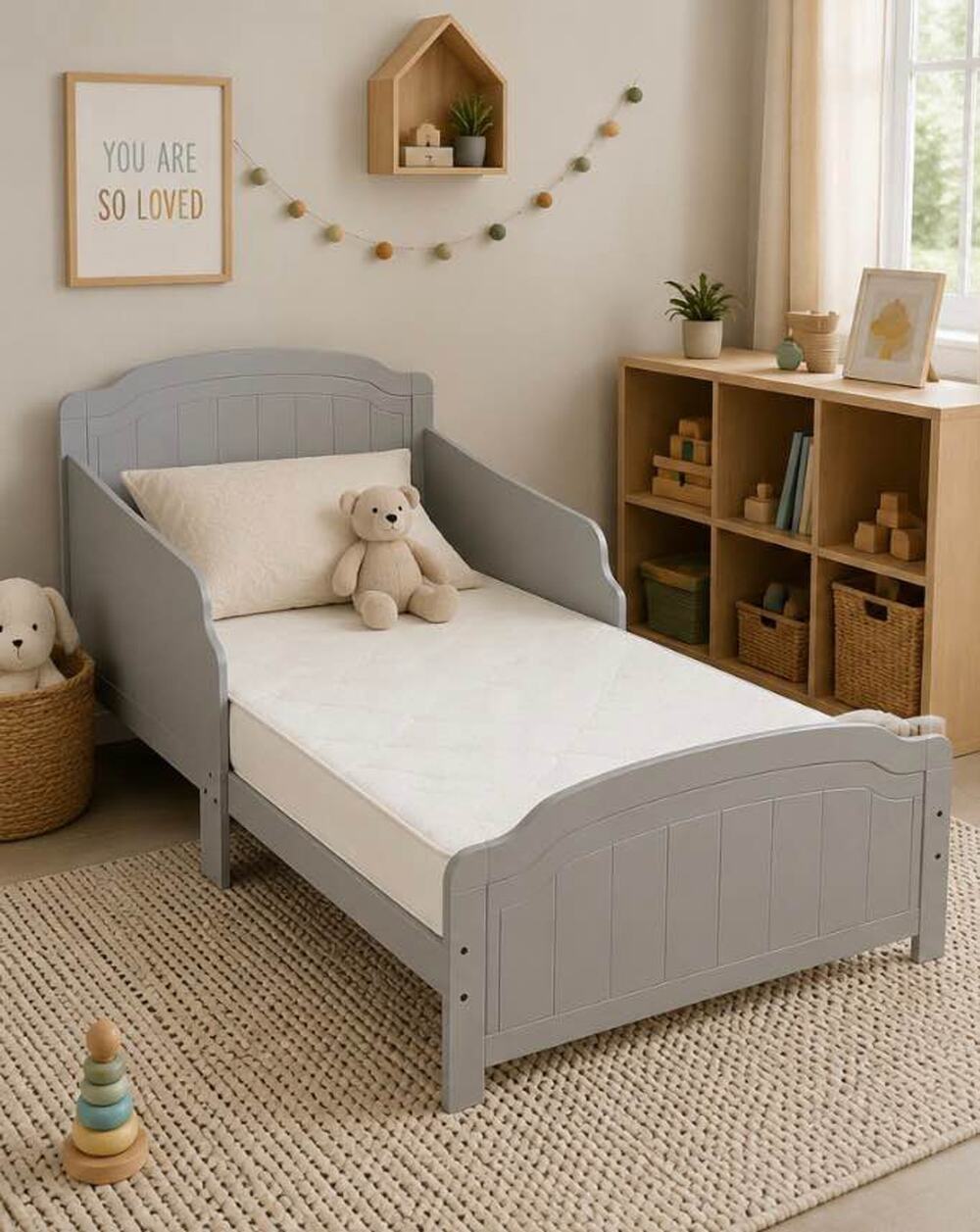Delta Children’s Toddler Bed + Waterproof Sealy Mattress